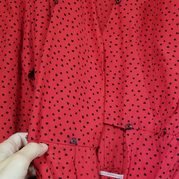 Vintage 1980's Red Dress - Picture 5 of 8